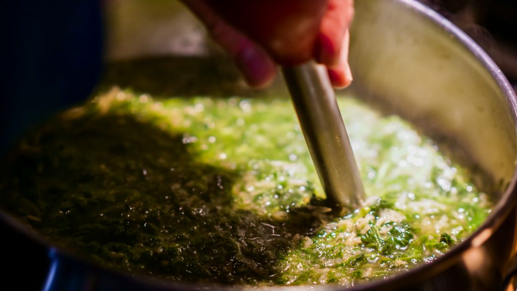 Soup Being Blended