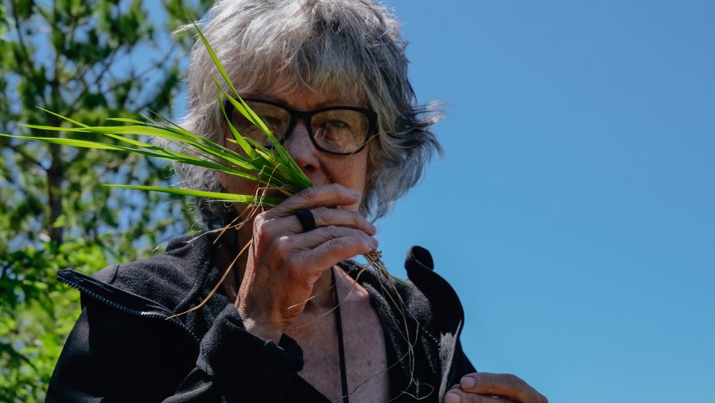 Pat Crocker with Sweetgrass