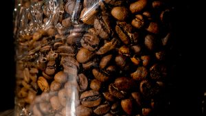 Roasted Coffee beans in Jar